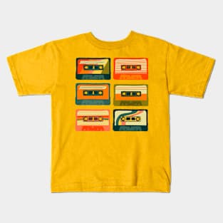 Retro Mixtape Revival: 80s & 90s Nostalgia Cassette Kids T-Shirt